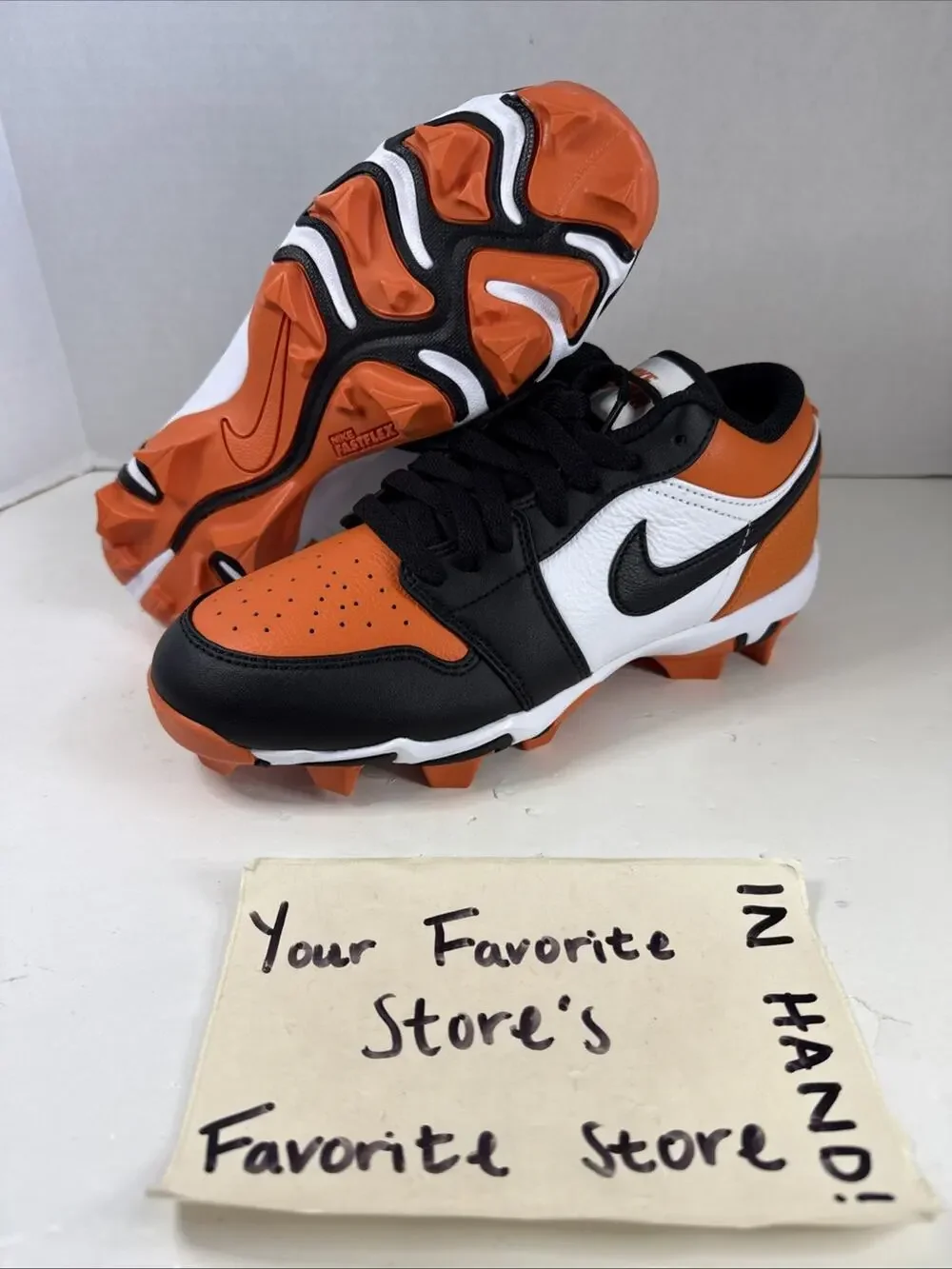 Jordan 1 Low Youth Multisport Cleat Starfish 5.5Y HF6885-801 Football Baseball